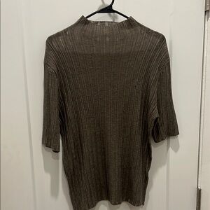 Zara Ribbed Knit Top (Dark Rosewood)